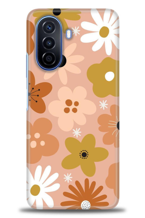 Tecno Pova Neo 2 Kılıf HD Baskılı Kılıf - Kahveli Çiçekler