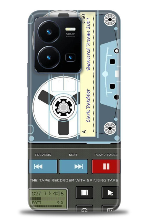 Vivo Y35 Kılıf HD Baskılı Kılıf - Nostaljik Kaset