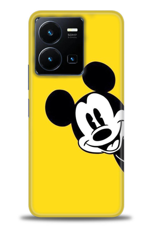Vivo Y35 Kılıf HD Baskılı Kılıf - Sarı Mickey Mouse