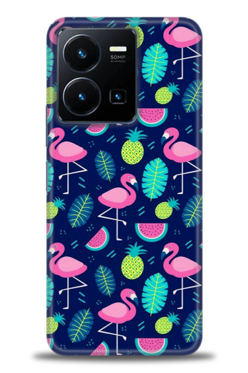 Tecno Spark Go 2023 Kılıf HD Baskılı Kılıf - Flamingo Ananas