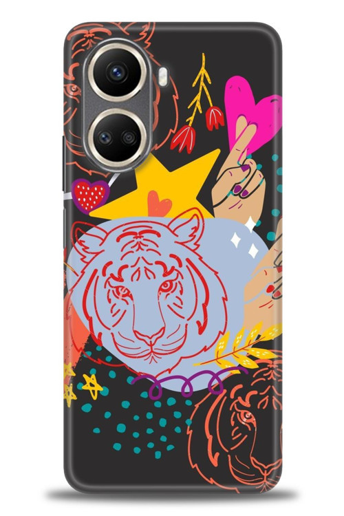 Tecno Camon 19 Pro Kılıf HD Baskılı Kılıf - Kaplan