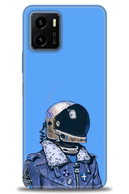 Vivo Y32 Kılıf HD Baskılı Kılıf - Mavi Astronot
