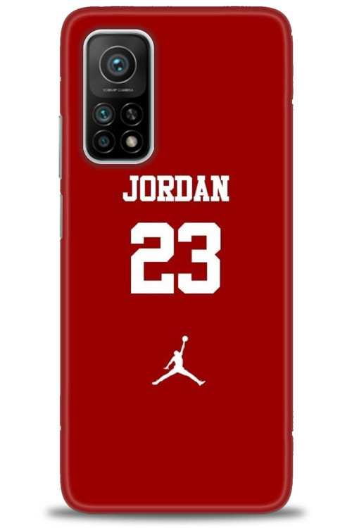 Xiaomi Mi 10T Kılıf HD Baskılı Kılıf - Jordan Kırmızı