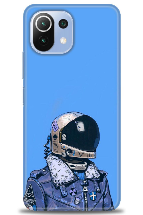 Xiaomi Mi 11 Lite Kılıf HD Baskılı Kılıf - Mavi Astronot