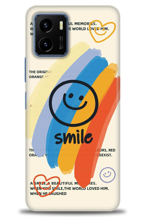 Vivo Y21S Kılıf HD Baskılı Kılıf - Smile