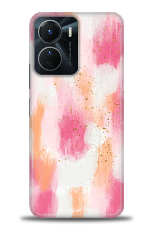 Vivo Y16 Kılıf HD Baskılı Kılıf - Pembe Palet