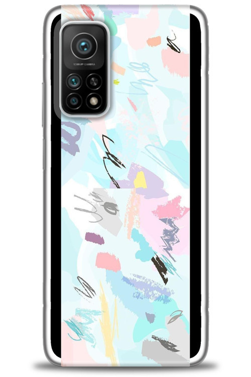 Xiaomi Mi 10T Pro Kılıf HD Baskılı Kılıf - Blue and Purple