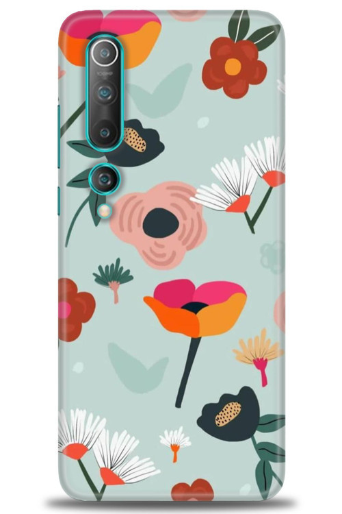 Xiaomi Mi 10 Kılıf HD Baskılı Kılıf - Çiçekli Dallar