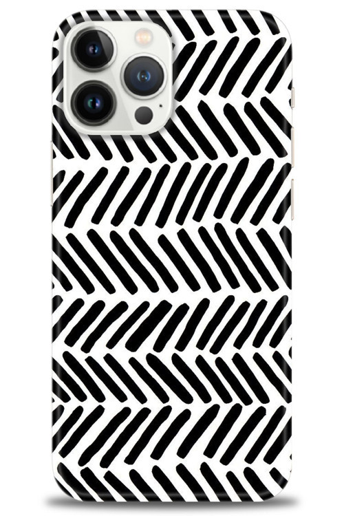 Tecno Spark 10 Kılıf HD Baskılı Kılıf - Siyah Çubuklar