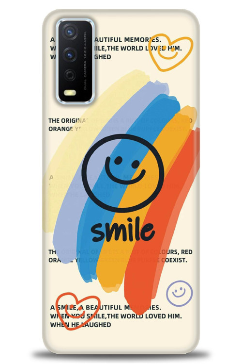 Vivo Y20S Kılıf HD Baskılı Kılıf - Smile