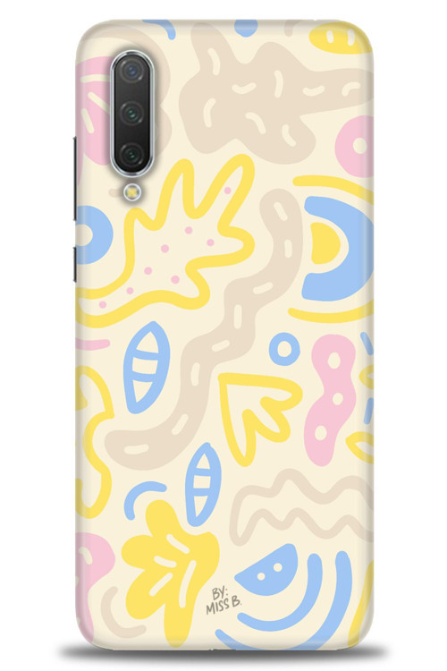 Xiaomi Mi 9 Lite Kılıf HD Baskılı Kılıf - Krem Tonları