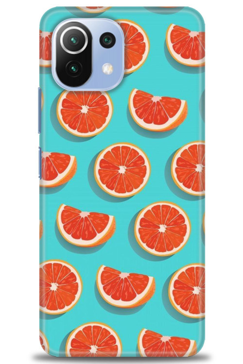 Xiaomi Mi 11 Lite Kılıf HD Baskılı Kılıf - Portakal Dilimleri