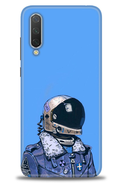 Xiaomi Mi 9 SE Kılıf HD Baskılı Kılıf - Mavi Astronot