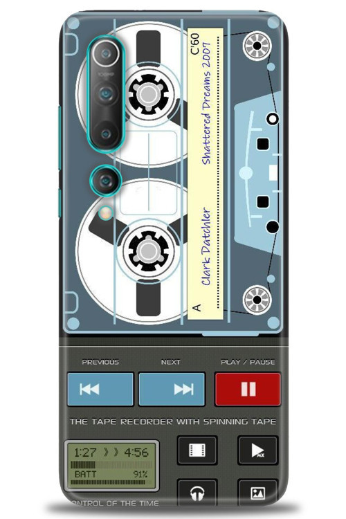 Xiaomi Mi 10 Kılıf HD Baskılı Kılıf - Nostaljik Kaset