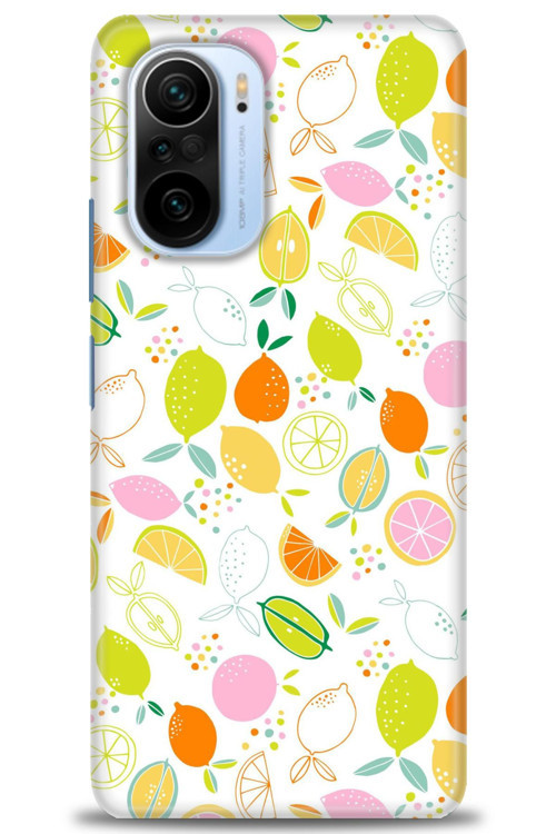Xiaomi Mi 11i Kılıf HD Baskılı Kılıf - Renkli Limonlar