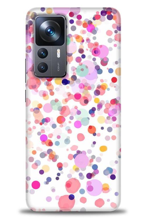 Xiaomi Mi 12T Pro Kılıf HD Baskılı Kılıf - Renkli Benekler