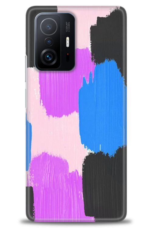 Xiaomi Mi 11T Kılıf HD Baskılı Kılıf - Mor Siyah