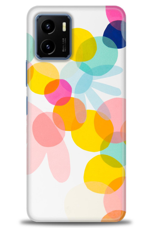 Vivo Y21 Kılıf HD Baskılı Kılıf - Color Flowers