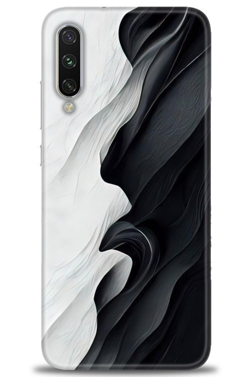 Xiaomi Mi A3 Kılıf HD Baskılı Kılıf - Black and White