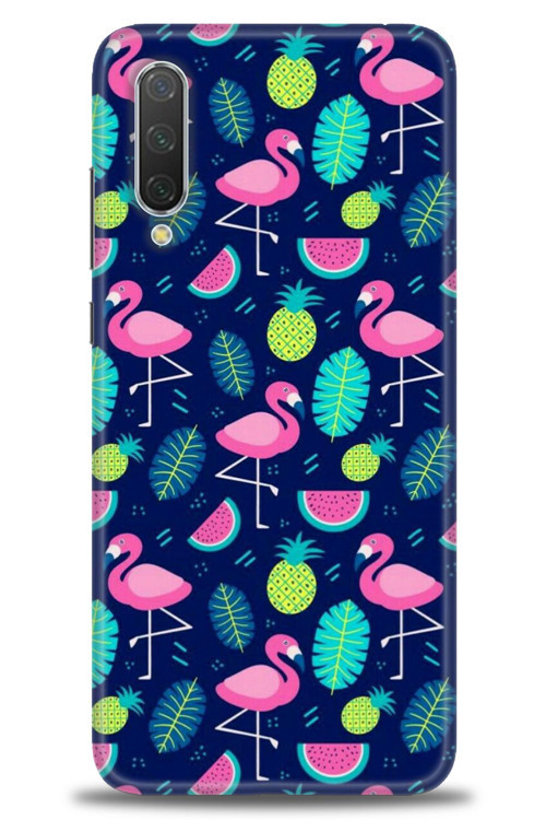 Xiaomi Mi 9 SE Kılıf HD Baskılı Kılıf - Flamingo Ananas