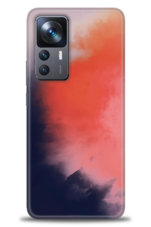 Xiaomi Mi 12T Pro Kılıf HD Baskılı Kılıf - Sisli Turuncu
