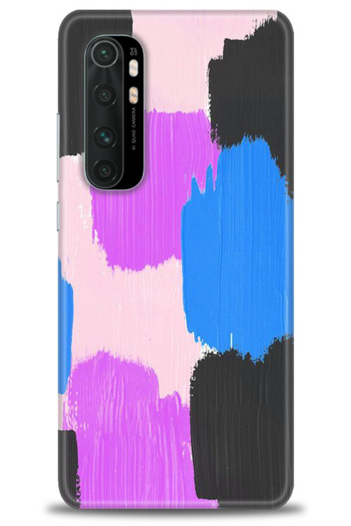 Xiaomi Mi Note 10 Lite Kılıf HD Baskılı Kılıf - Mor Siyah