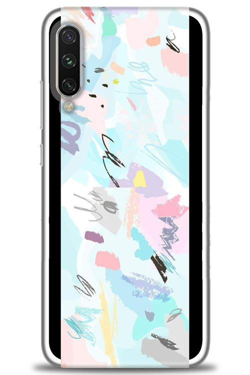 Xiaomi Mi A3 Kılıf HD Baskılı Kılıf - Blue and Purple