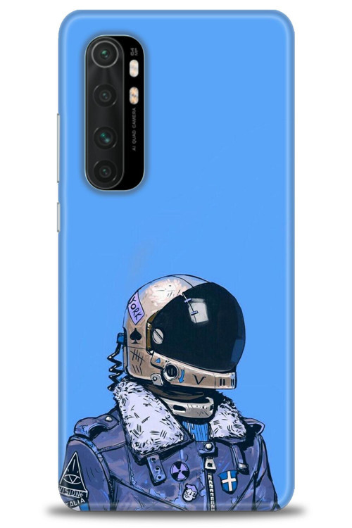 Xiaomi Mi Note 10 Lite Kılıf HD Baskılı Kılıf - Mavi Astronot
