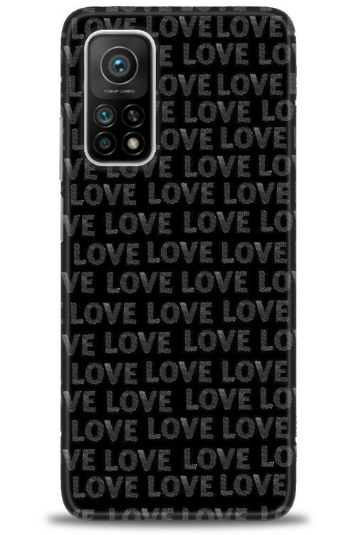 Xiaomi Mi 10T Kılıf HD Baskılı Kılıf - Black Love