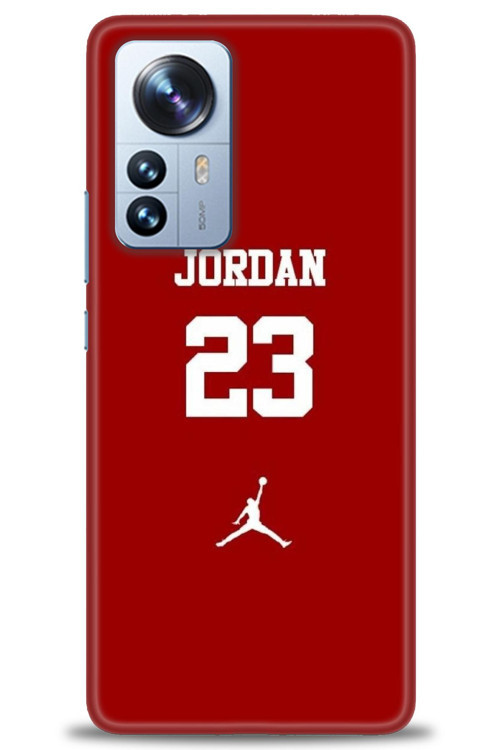 Xiaomi Mi 12 Kılıf HD Baskılı Kılıf - Jordan Kırmızı