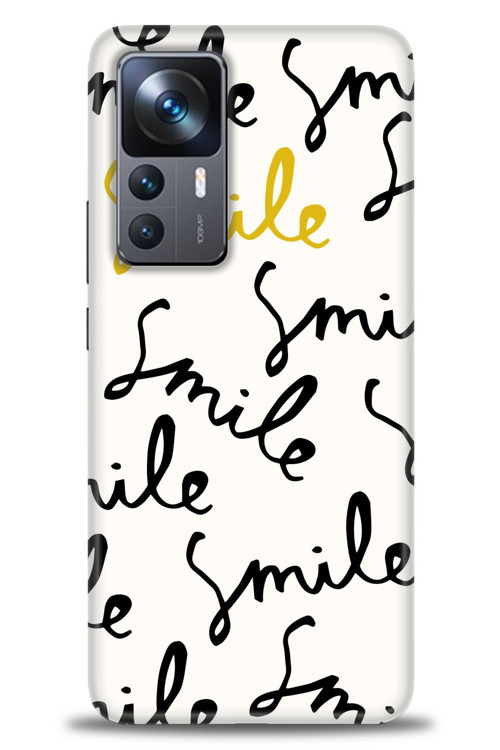 Xiaomi Mi 12T Kılıf HD Baskılı Kılıf - S Smile