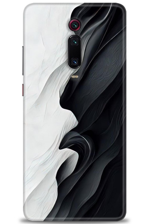 Xiaomi Mi 9T Kılıf HD Baskılı Kılıf - Black and White