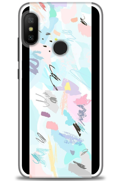 Xiaomi Mi A2 Lite Kılıf HD Baskılı Kılıf - Blue and Purple