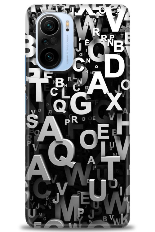 Xiaomi Poco F3 Kılıf HD Baskılı Kılıf - Harfler