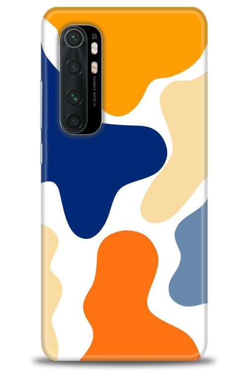 Xiaomi Mi Note 10 Lite Kılıf HD Baskılı Kılıf - Turuncu Lekeler