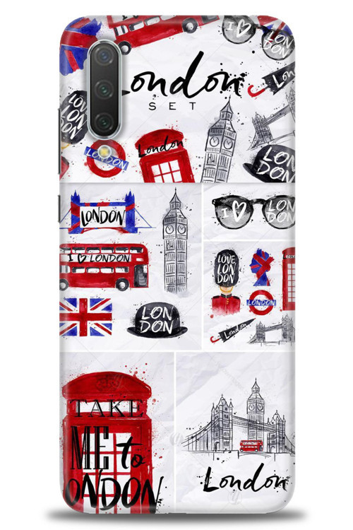 Xiaomi Mi 9 SE Kılıf HD Baskılı Kılıf - London Set