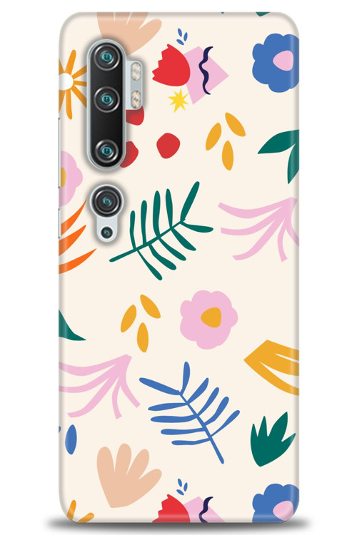 Xiaomi Mi Note 10 Pro Kılıf HD Baskılı Kılıf - Renkli Dallar