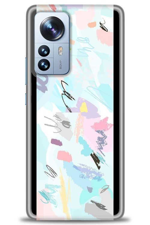 Xiaomi Mi 12 Kılıf HD Baskılı Kılıf - Blue and Purple