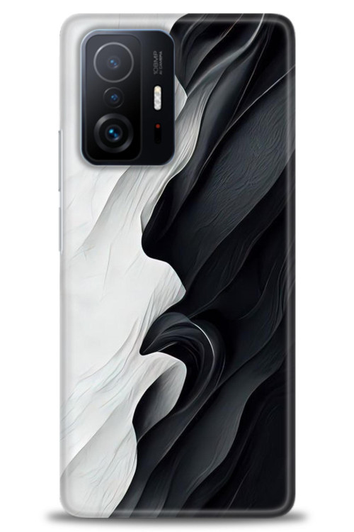 Xiaomi Mi 11T Pro Kılıf HD Baskılı Kılıf - Black and White