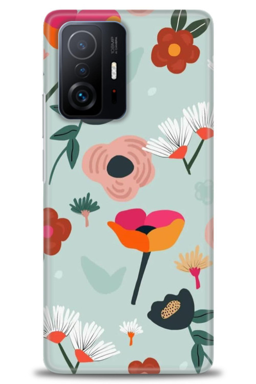 Xiaomi Mi 11T Kılıf HD Baskılı Kılıf - Çiçekli Dallar