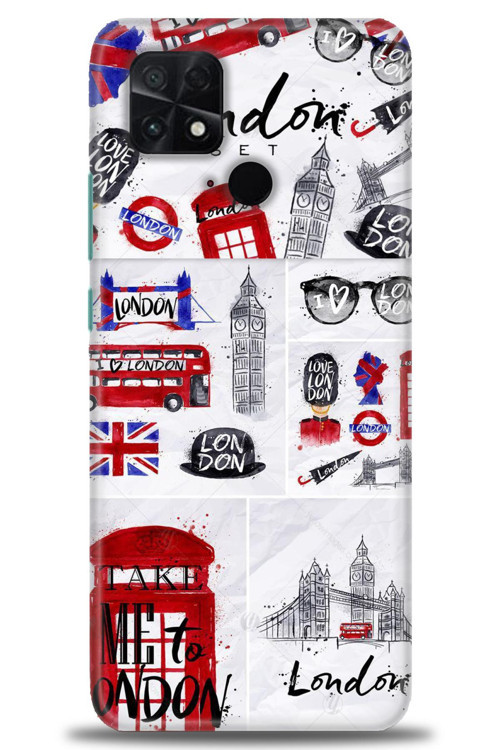 Xiaomi Poco C40 Kılıf HD Baskılı Kılıf - London Set