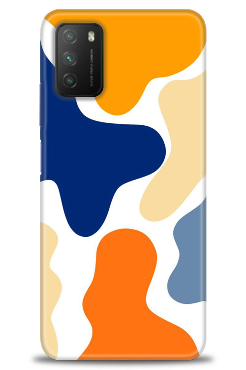 Xiaomi Poco M3 Kılıf HD Baskılı Kılıf - Turuncu Lekeler