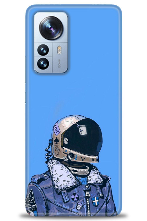 Xiaomi Mi 12 Pro Kılıf HD Baskılı Kılıf - Mavi Astronot