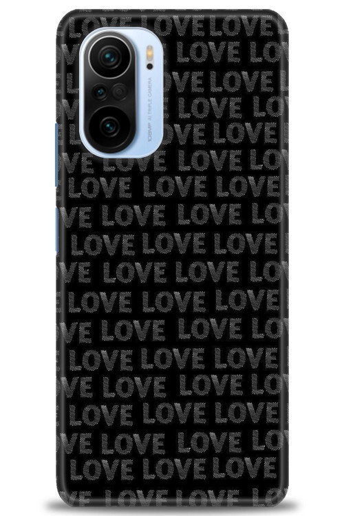 Xiaomi Poco F3 Kılıf HD Baskılı Kılıf - Black Love