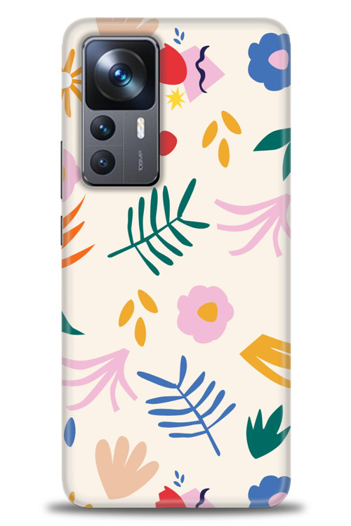 Xiaomi Mi 12T Kılıf HD Baskılı Kılıf - Renkli Dallar