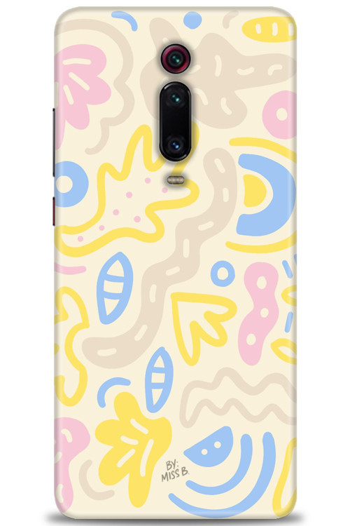 Xiaomi Mi 9T Kılıf HD Baskılı Kılıf - Krem Tonları