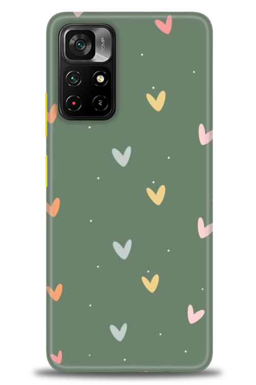 Xiaomi Poco M4 Pro 5G Kılıf HD Baskılı Kılıf - Soft Kalpler