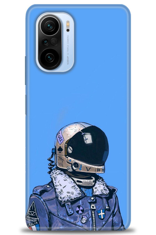 Xiaomi Poco F3 Kılıf HD Baskılı Kılıf - Mavi Astronot