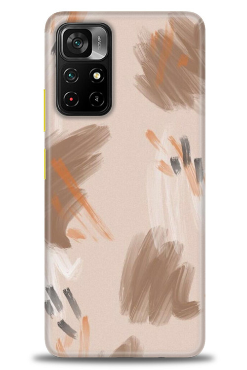 Xiaomi Poco M4 Pro 5G Kılıf HD Baskılı Kılıf - Kahve Çizgiler