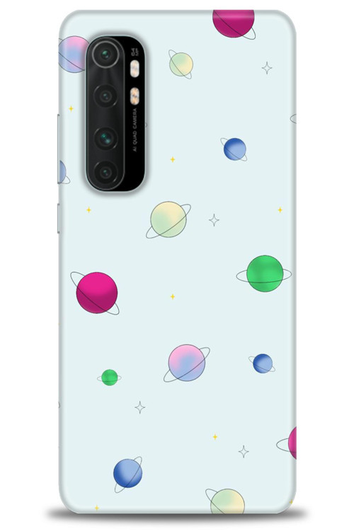 Xiaomi Mi Note 10 Lite Kılıf HD Baskılı Kılıf - Gezegenler Çizim
